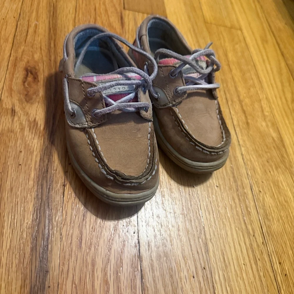 Little Kids Sperry Tan Leather Boat Shoes / unisex / Little Kid Sz 7.5